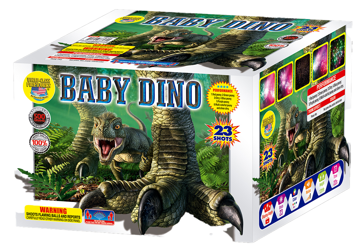 Baby Dino 3D Label