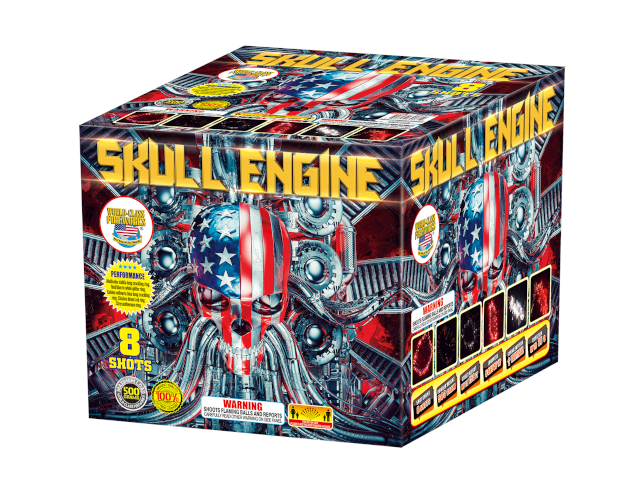 Skull Engine 3D Label